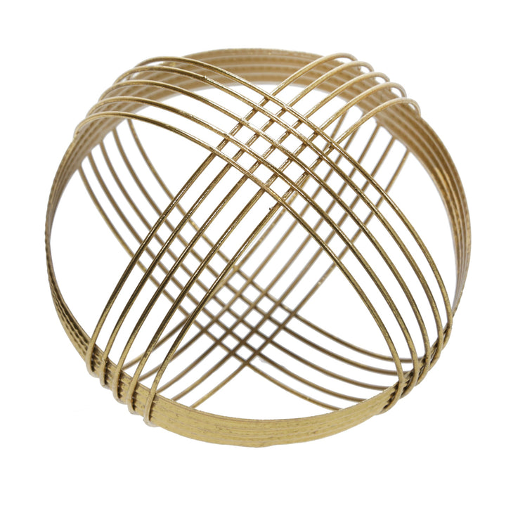 METAL 10" SPHERE TABLE DECOR, GOLD