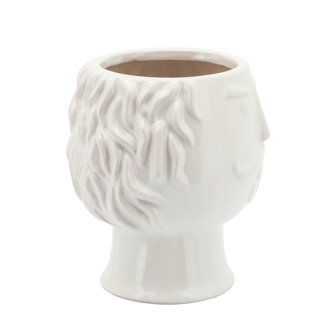 6" GRANDPA FACE PLANTER, WHITE