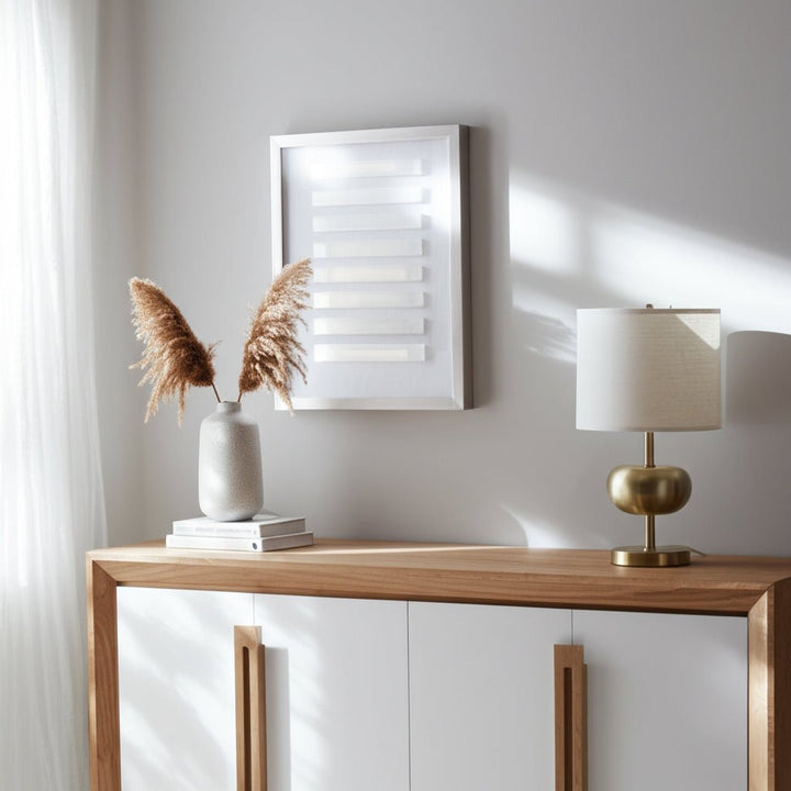 14X20 SORUS SELENITE STONE SHADOWBOX ART