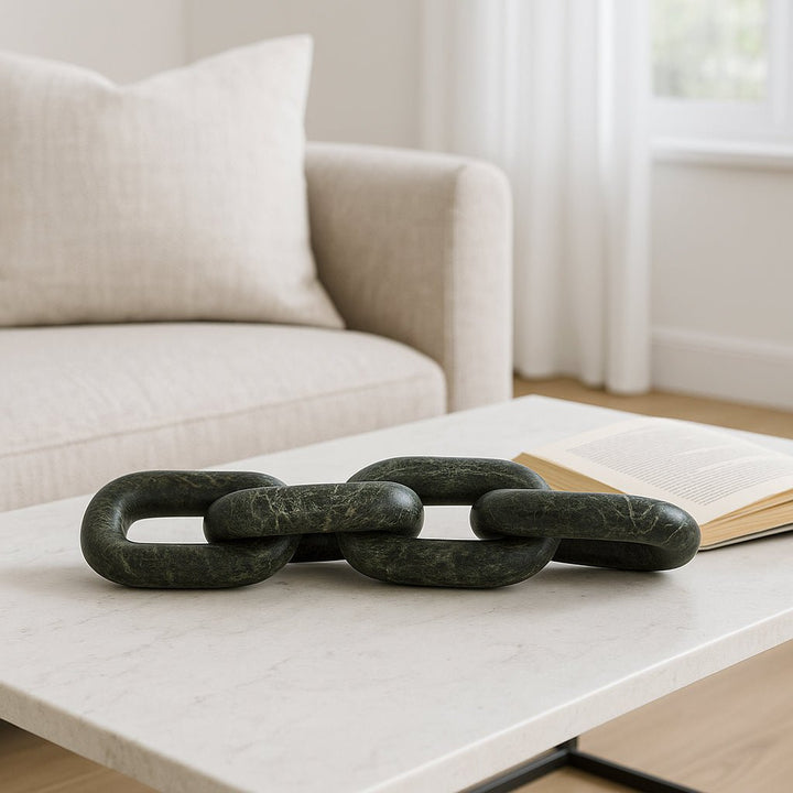 14X3" 4-LINK MARBLE CHAIN, FOREST GREEN