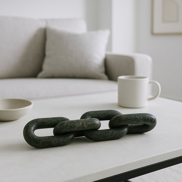 14X3" 4-LINK MARBLE CHAIN, FOREST GREEN