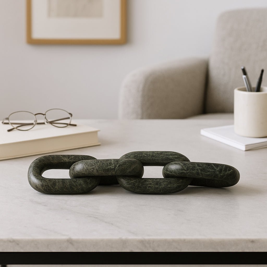14X3" 4-LINK MARBLE CHAIN, FOREST GREEN