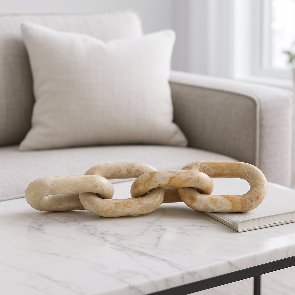 14X3" 4-LINK MARBLE CHAIN, LIGHT LEOPARD