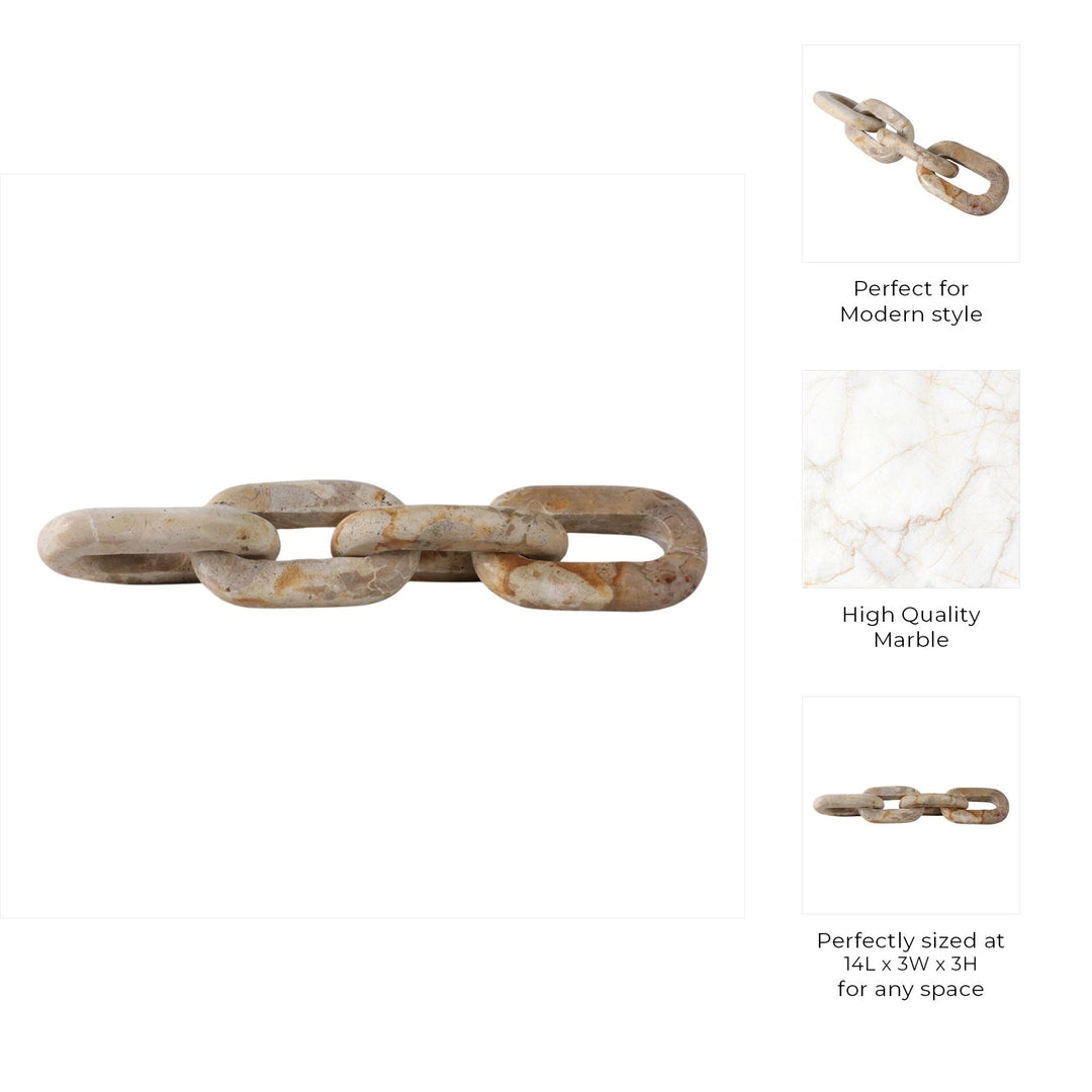 14X3" 4-LINK MARBLE CHAIN, LIGHT LEOPARD