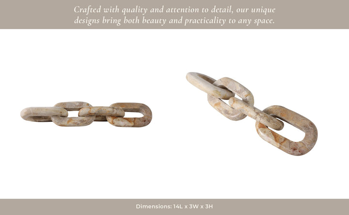 14X3" 4-LINK MARBLE CHAIN, LIGHT LEOPARD