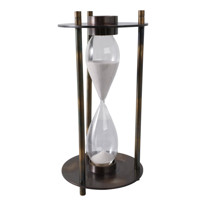 15" PERTH BRONZE ALUMINUM COMPASS HOURGLASS