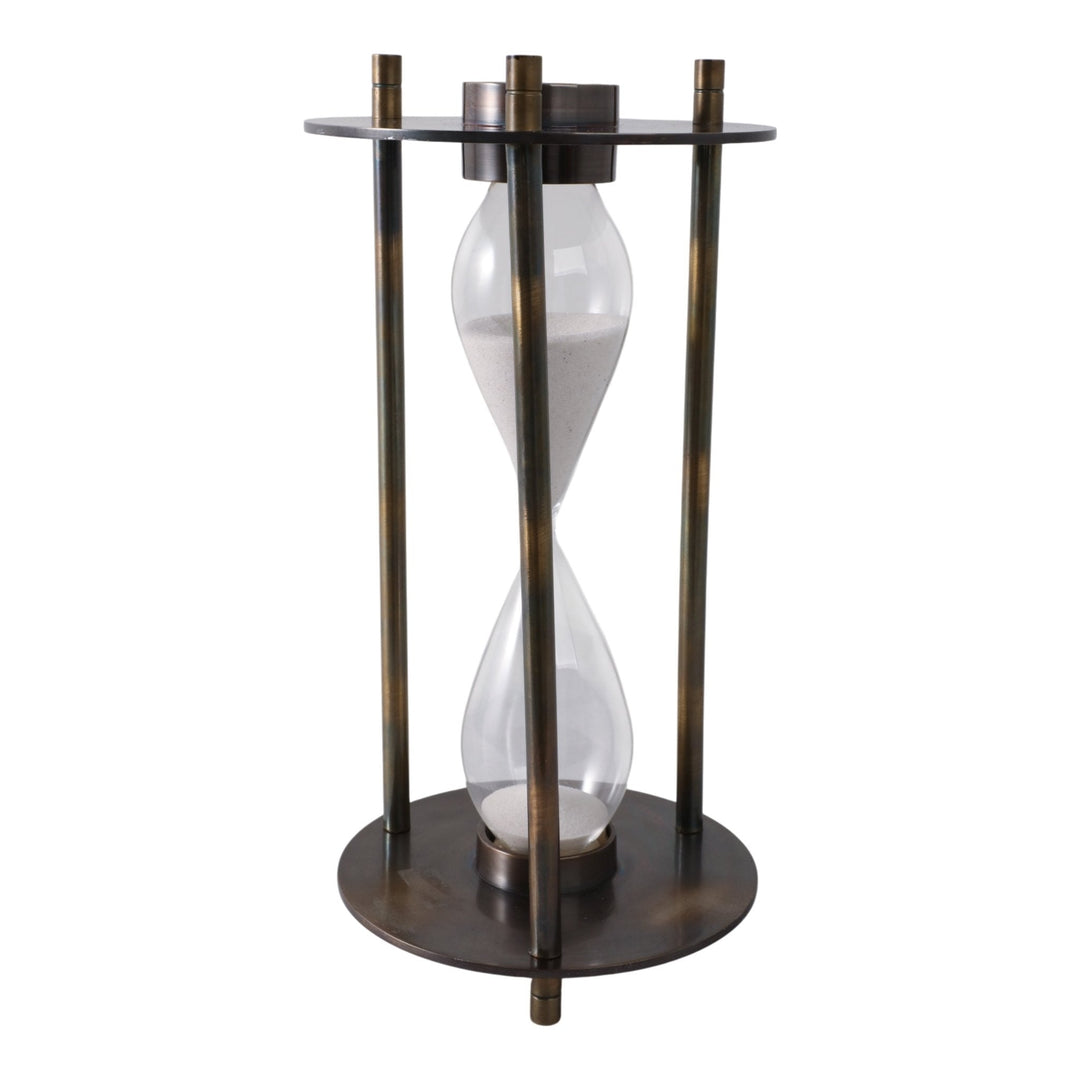 15" PERTH BRONZE ALUMINUM COMPASS HOURGLASS