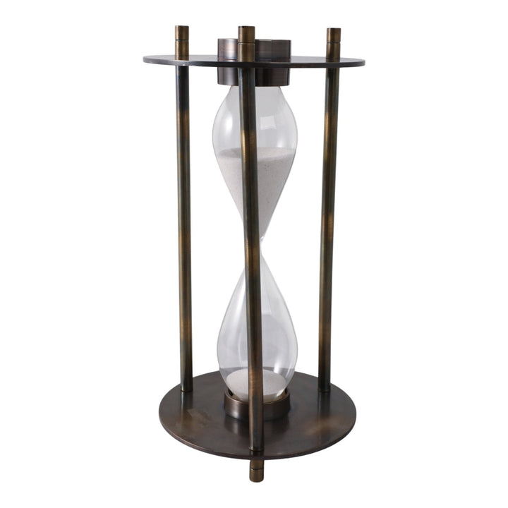 15" PERTH BRONZE ALUMINUM COMPASS HOURGLASS