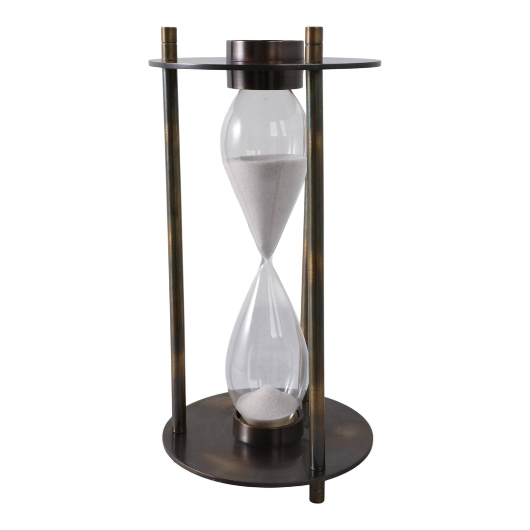15" PERTH BRONZE ALUMINUM COMPASS HOURGLASS