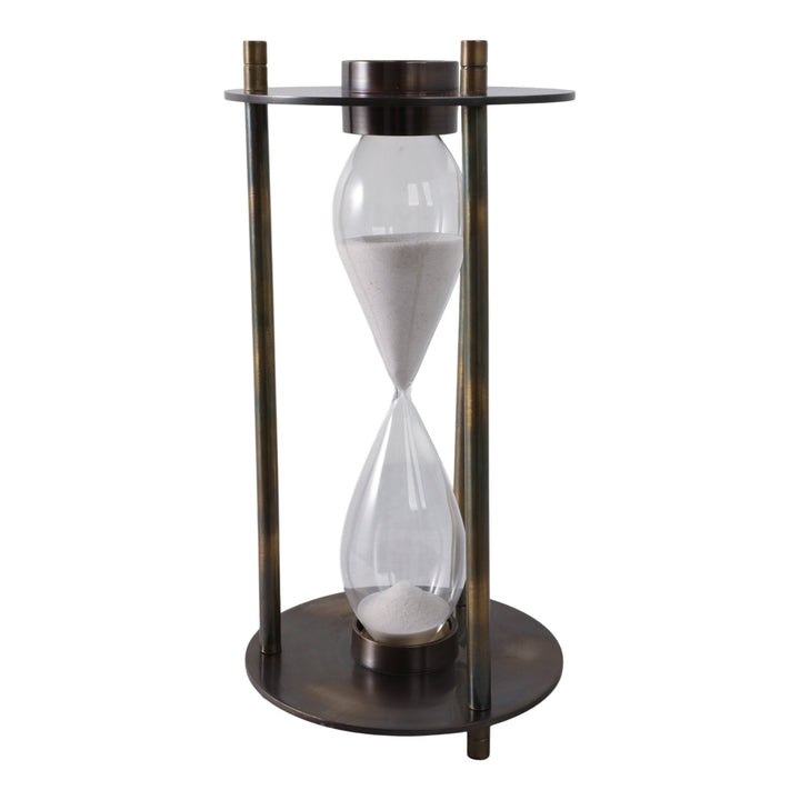 15" PERTH BRONZE ALUMINUM COMPASS HOURGLASS