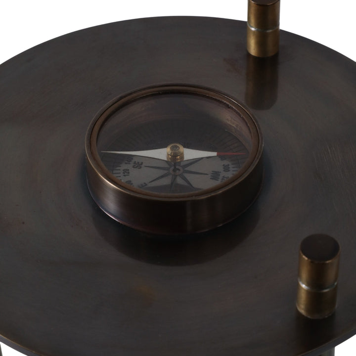 15" PERTH BRONZE ALUMINUM COMPASS HOURGLASS
