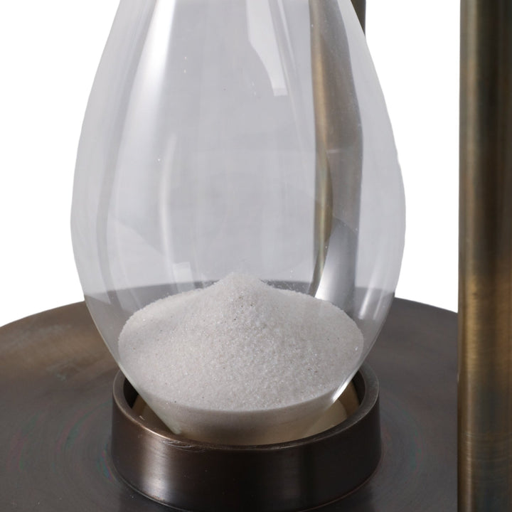 15" PERTH BRONZE ALUMINUM COMPASS HOURGLASS