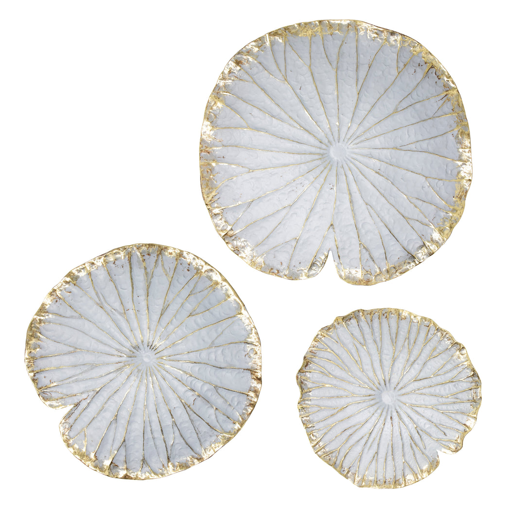 POLYRESIN 14" LOTUS WALL DECOR, CREA