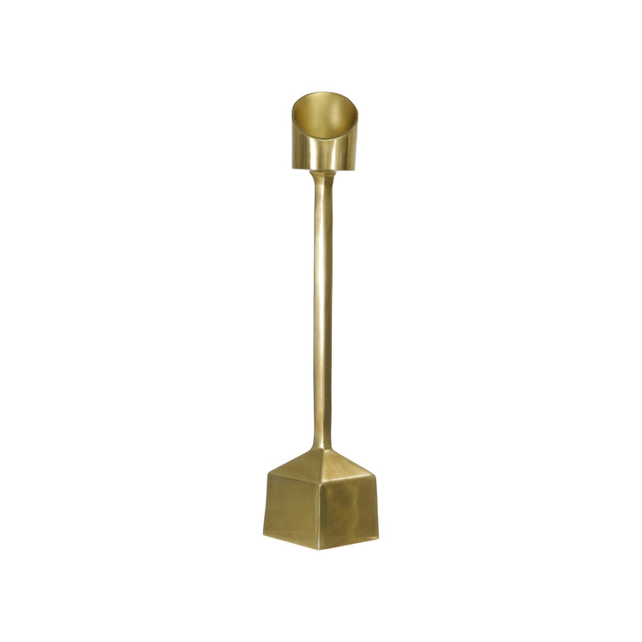 ALUMINUM 27" PILLAR CANDLE HOLDER, GOLD