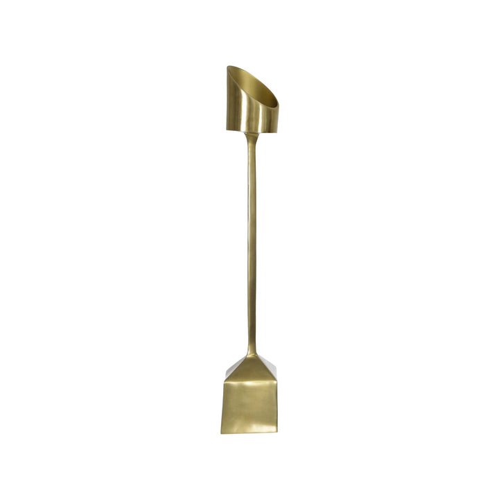 ALUMINUM 27" PILLAR CANDLE HOLDER, GOLD