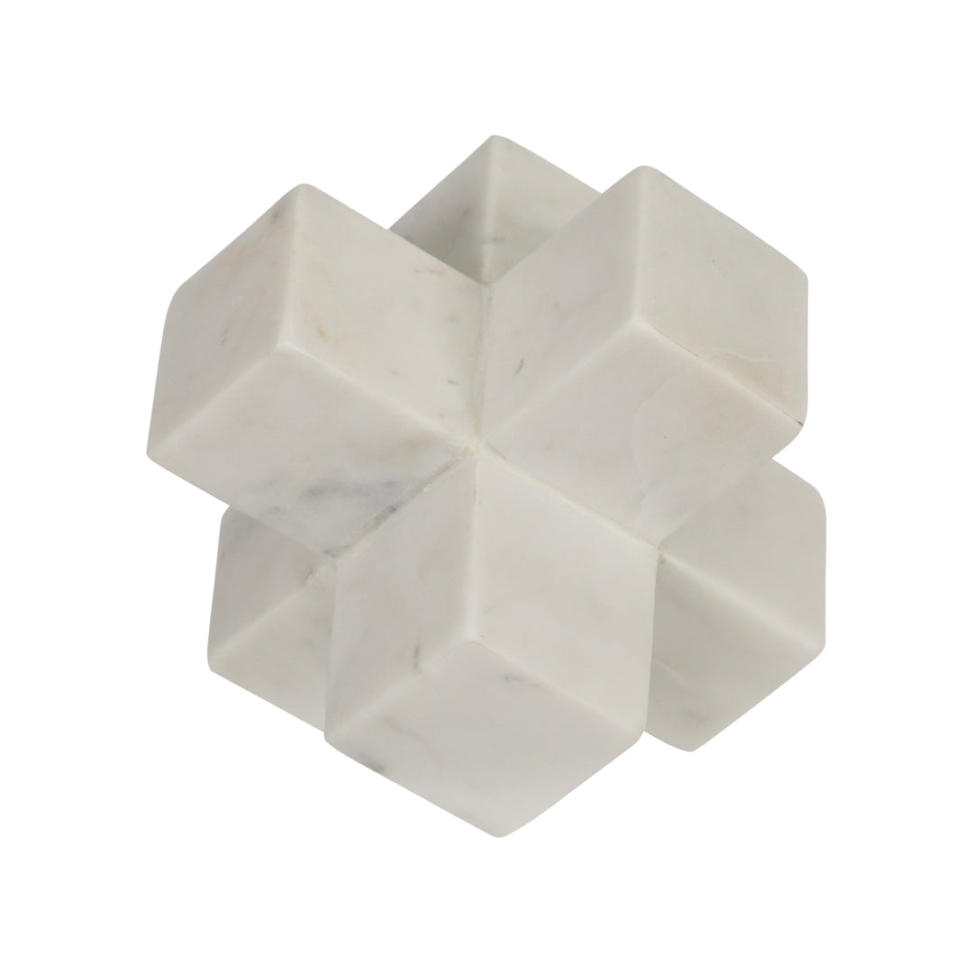 MARBLE 7" JACK DECO, WHITE