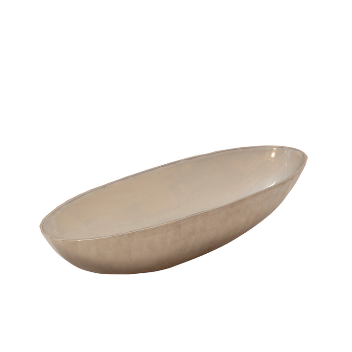S/2 ALUMINUM 22/24" OVAL BOWL, SILVER