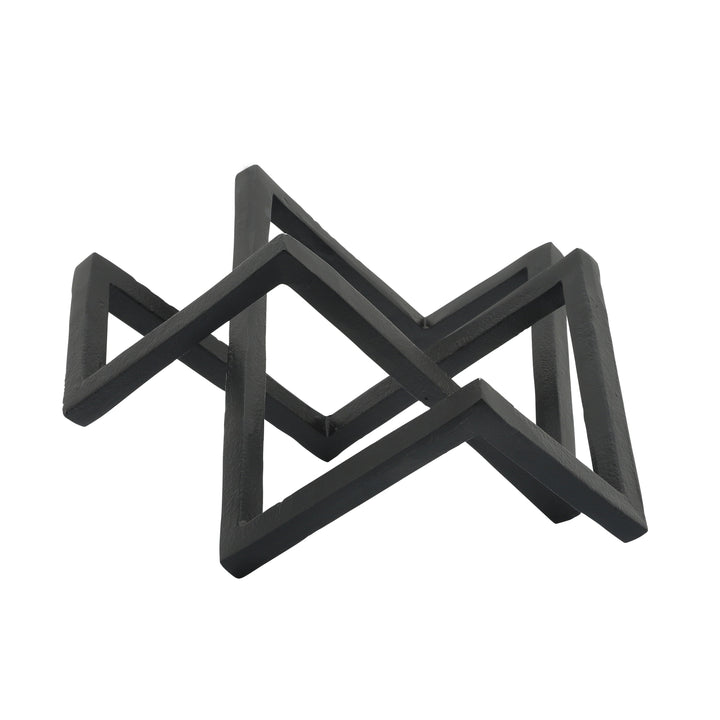 METAL 15" GEOMETRIC DECOR, BLACK