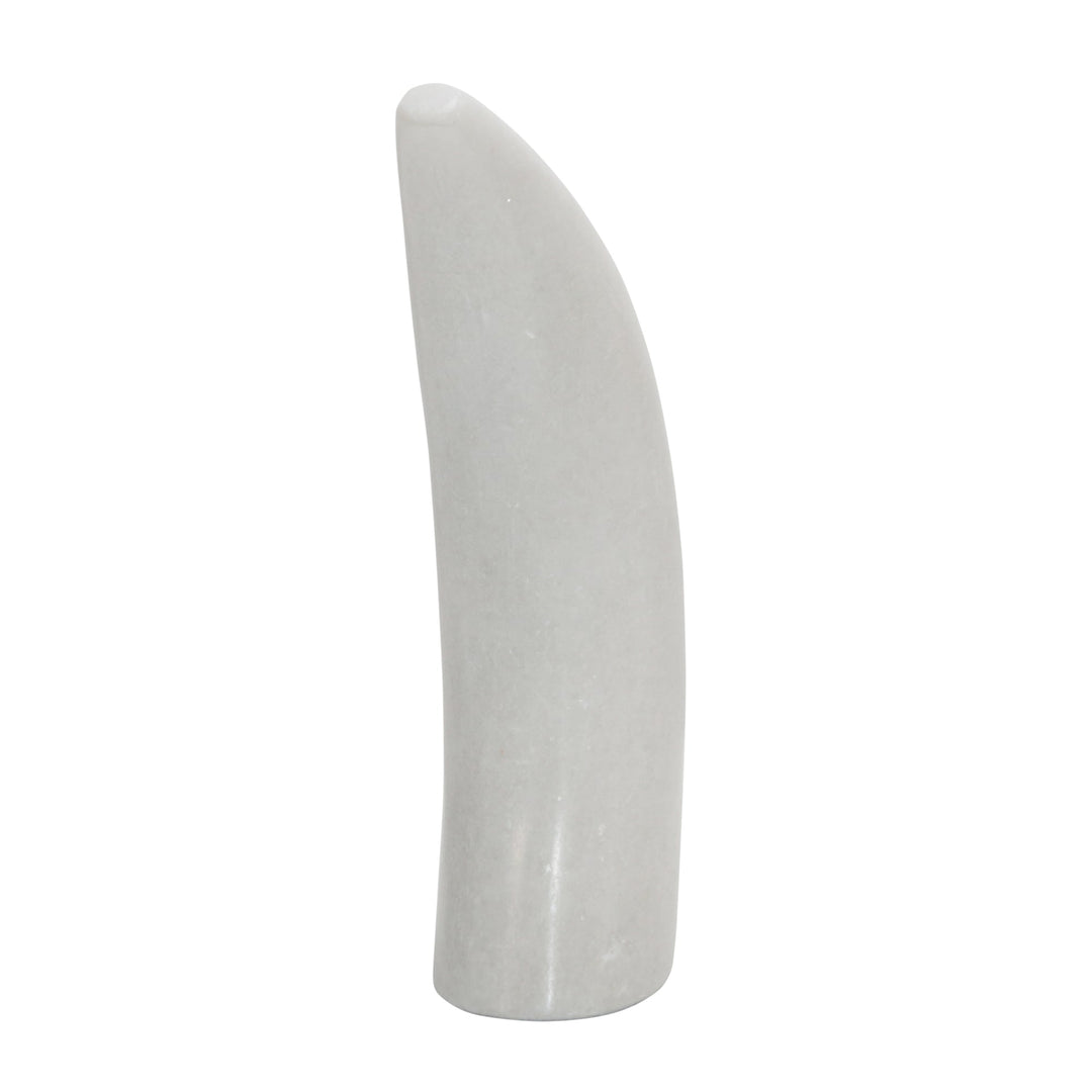 MARBLE 8"H ANTLER DECO, WHITE