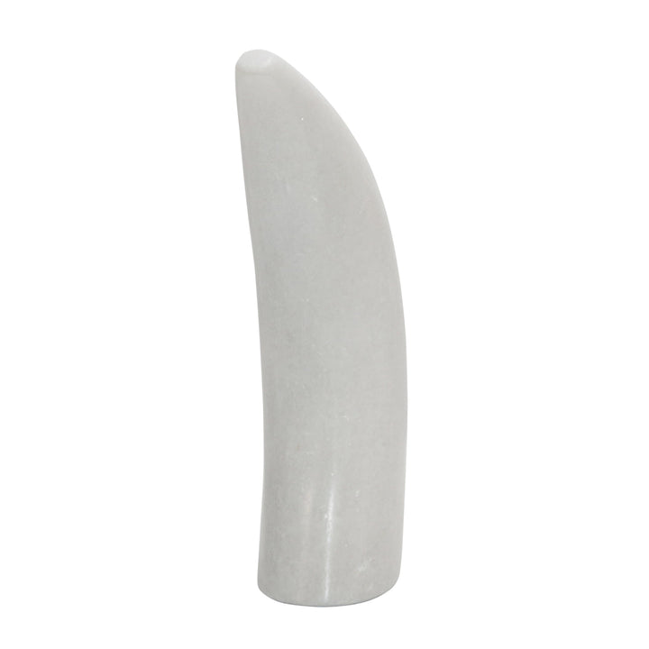 MARBLE 8"H ANTLER DECO, WHITE