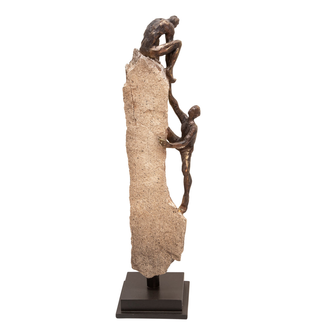 23" ROCK CLIMBER DECOR, BRONZE