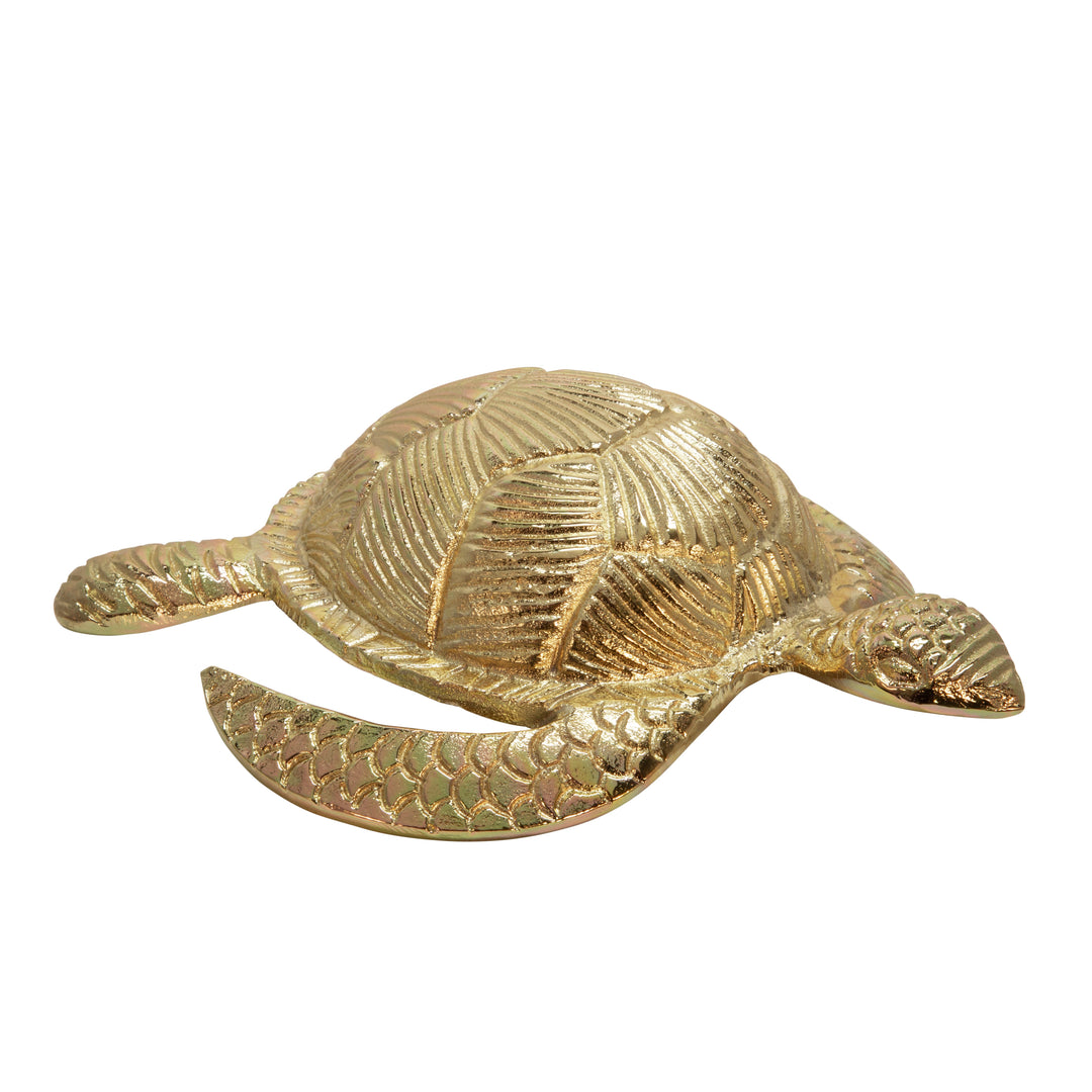 METAL 11.5" TURTLE, GOLD