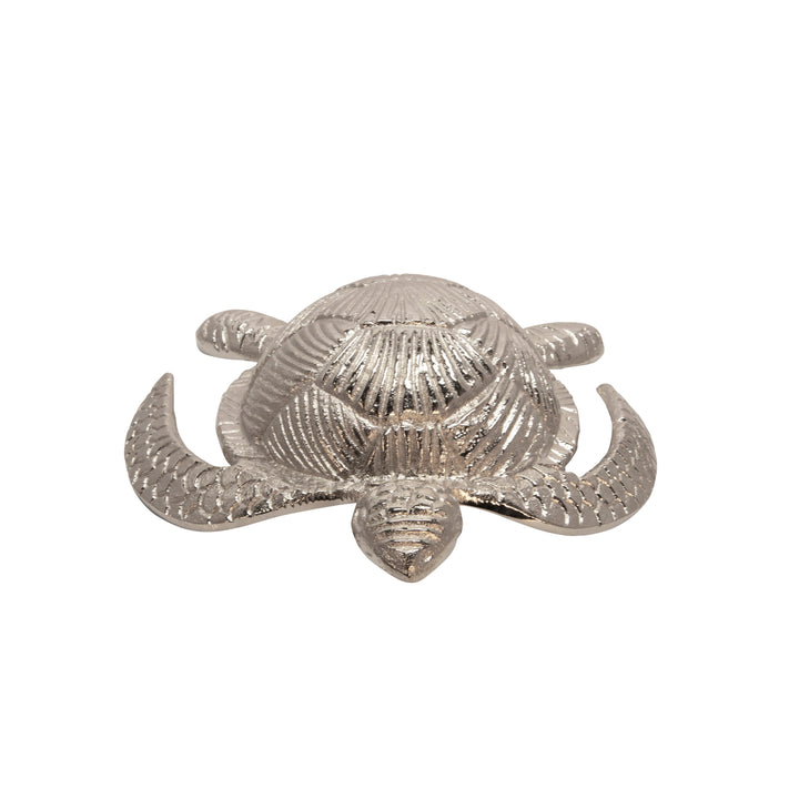 METAL 11.5" TURTLE, SILVER