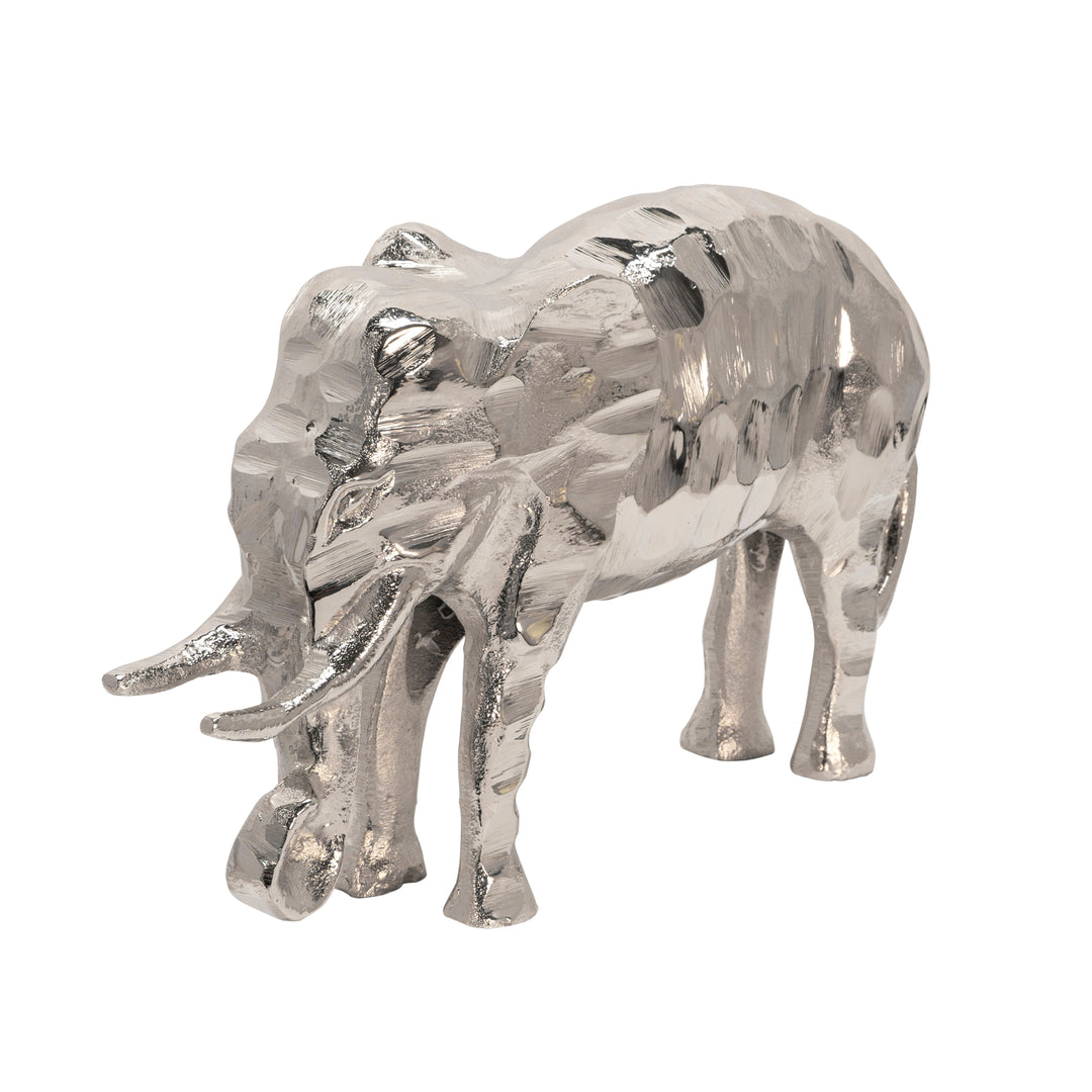 METAL 11" ELEPHANT, SILVER