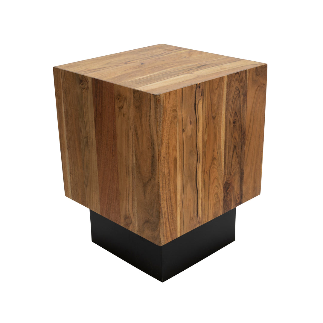 acacia wood, Side table, black