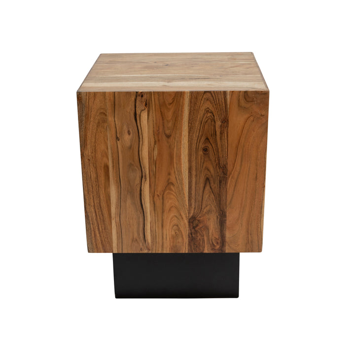 acacia wood, Side table, black