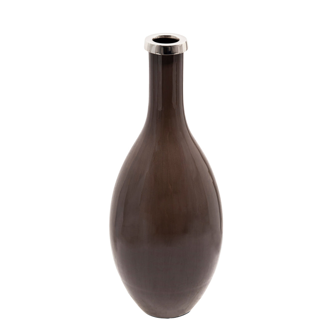 19" GLASS DECANTER, MAPLE