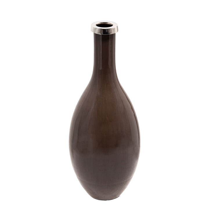 19" GLASS DECANTER, MAPLE