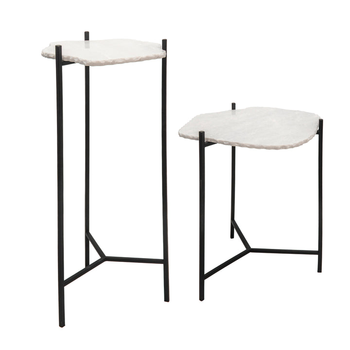 34"H PEDESTAL TABLE, BLACK