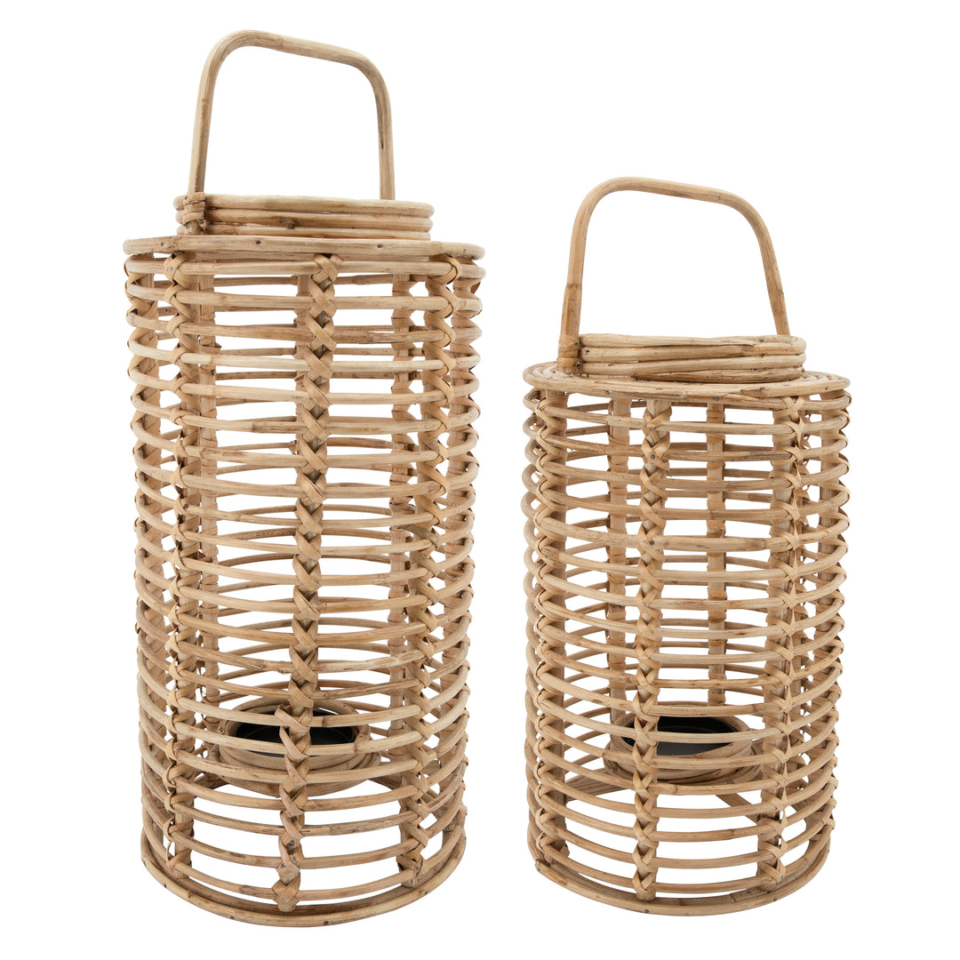 19"H WICKER LANTERN, NATURAL