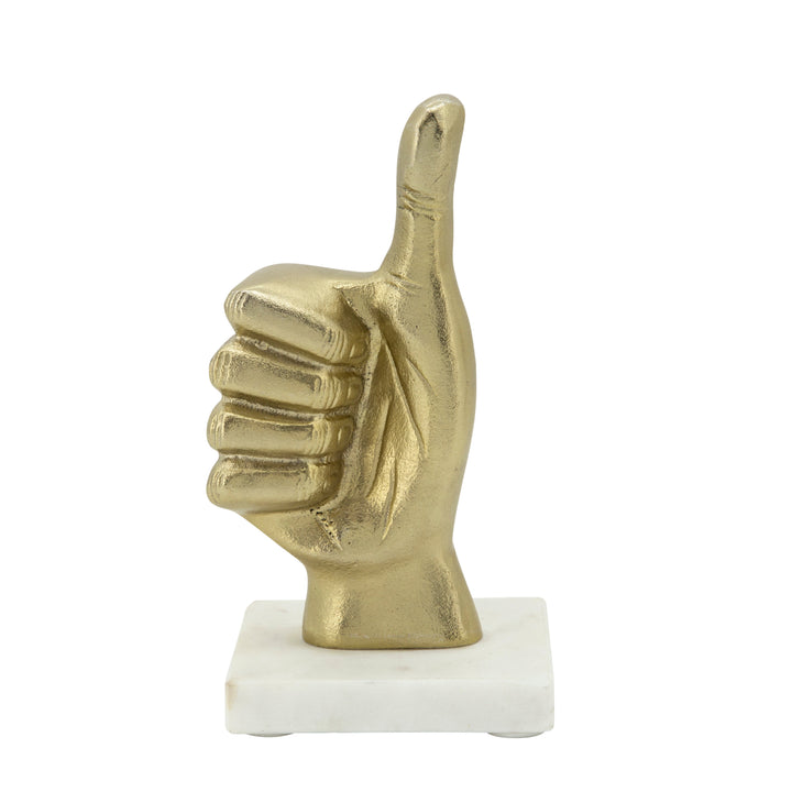 6" METAL THUMBS UP, GOLD