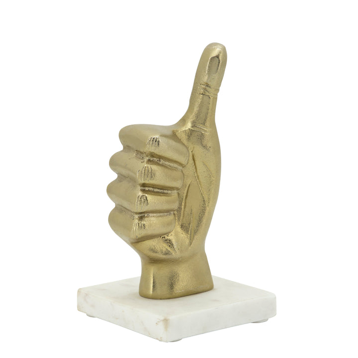 6" METAL THUMBS UP, GOLD