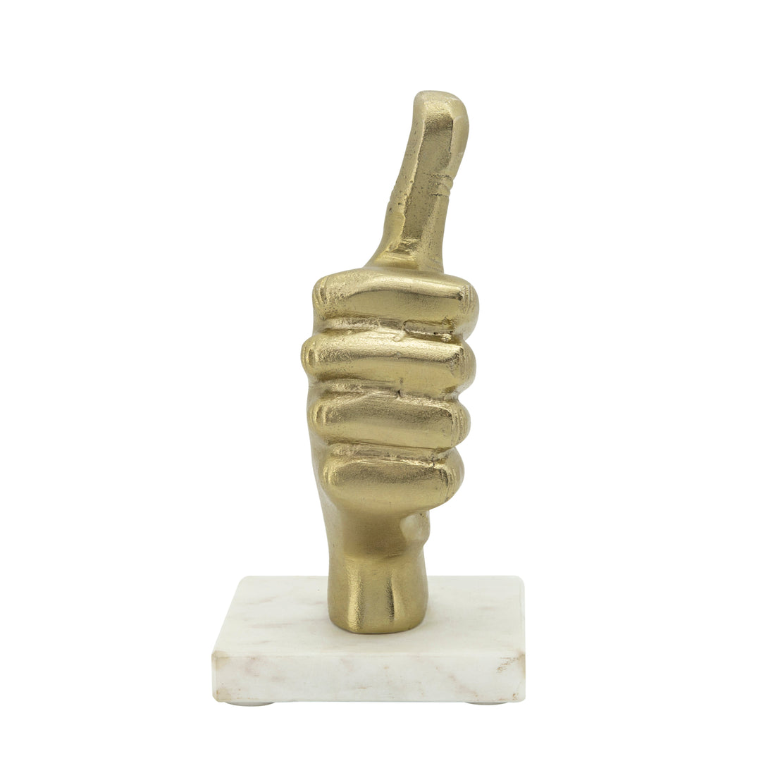 6" METAL THUMBS UP, GOLD