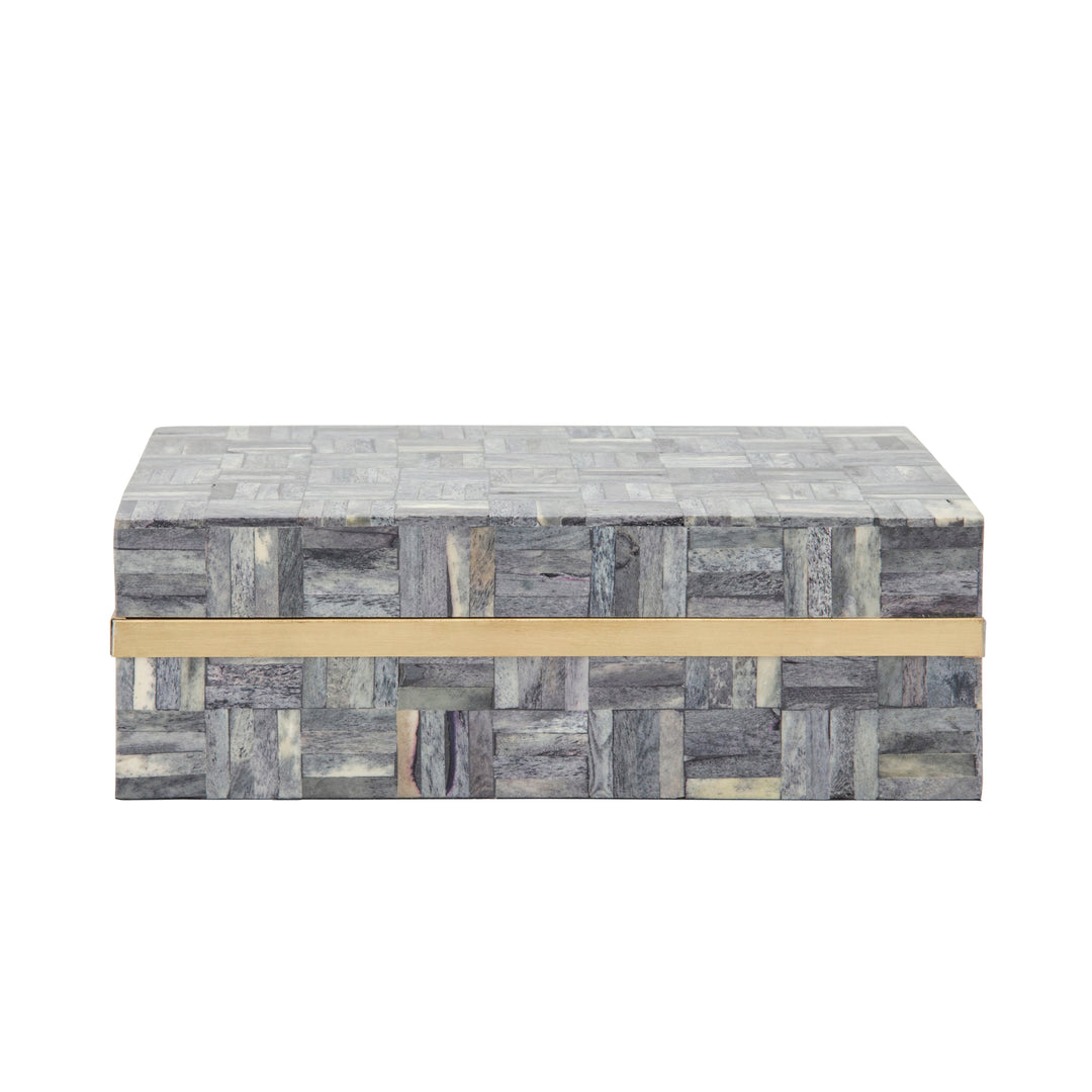 S/2 RECTANGULAR BOX, GRAY