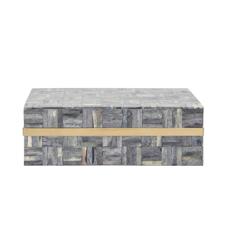 S/2 RECTANGULAR BOX, GRAY