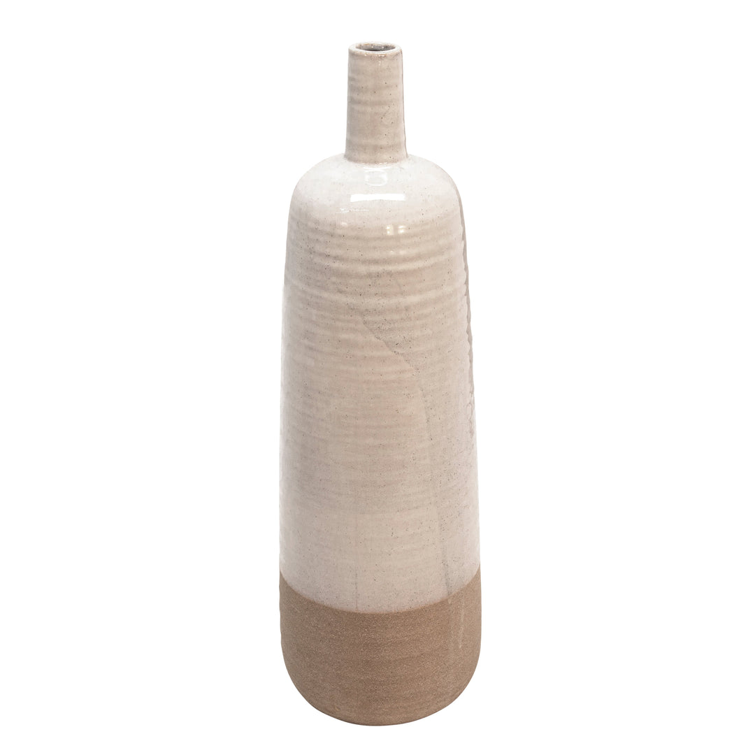 20"H SORORI VASE, BEIGE