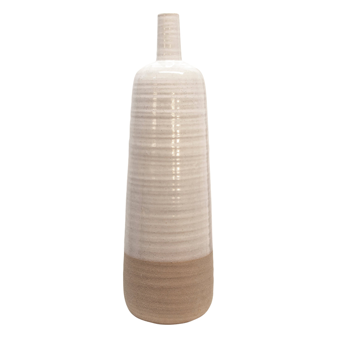 20"H SORORI VASE, BEIGE