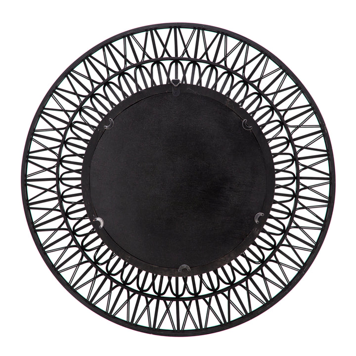 36" BAMBOO WALL MIRROR, BLACK