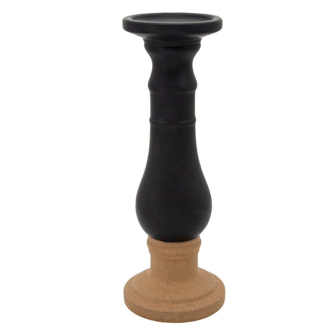 18" Candle Holder 2Tone, Black