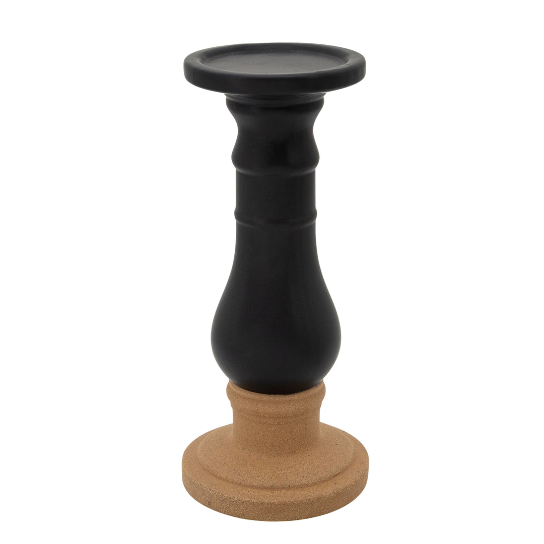 15" Candle Holder 2Tone, Black