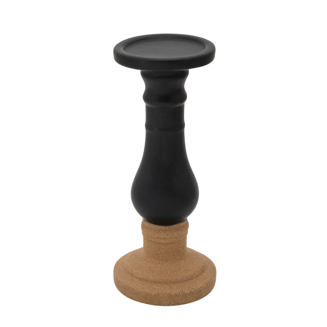 11" Candle Holder 2Tone, Black