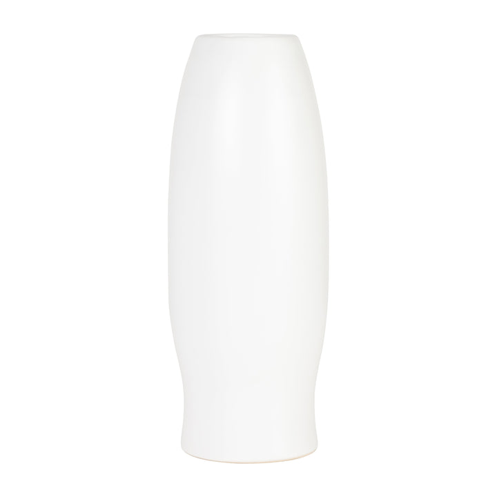 14"H FACE VASE, WHITE