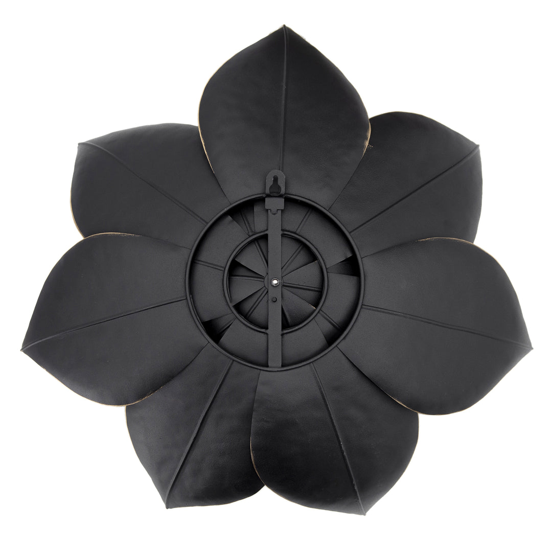 METAL 19" LOTUS WALL DECO, BLACK