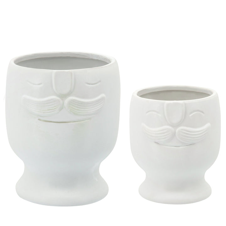 S/2 FACE PLANTER 6/7", WHITE