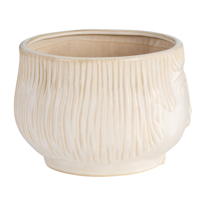 7" GRANDPA PLANTER, WHITE