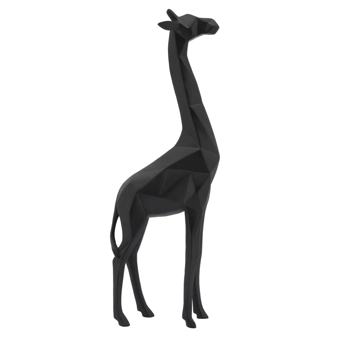 RESIN 16"H, GIRAFFE, BLACK